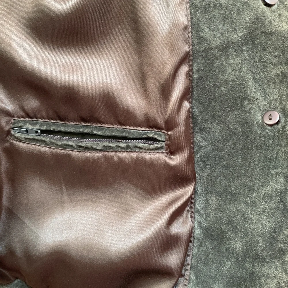 Vintage Wilsons Leather Suede Leather Jacket in Smokey Charcoal - Picture 8 of 10